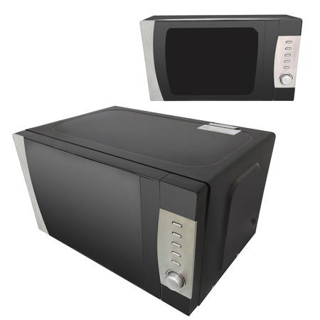 microwave isolated under the white backgroundの写真素材