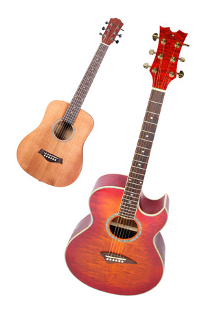 The image of a guitar under the white backgroundの写真素材