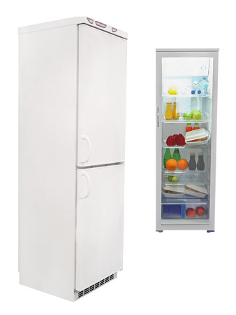 refrigerator isolated under the white backgroundの写真素材