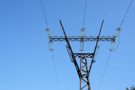 image of an Electric power transmission towers