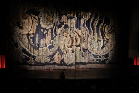 image of a curtain of a theaterのeditorial素材