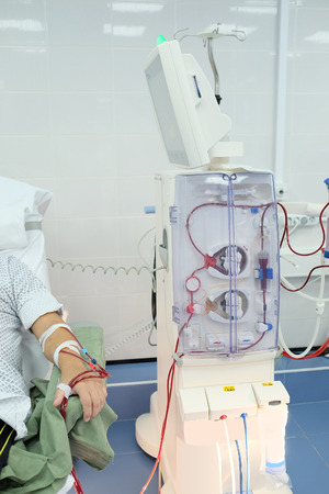 dialysis equipment in an interior of a hospitalのeditorial素材