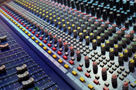 image of audio control desk