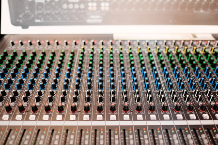 image of audio control deskの写真素材