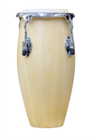 African conga drum isolated on white background