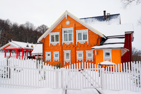 Holiday apartment - wooden cottageのeditorial素材