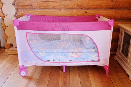 Empty baby bed