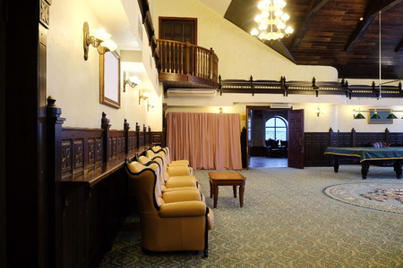 Interior of the billiard roomのeditorial素材