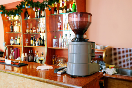 coffee machine in the barのeditorial素材