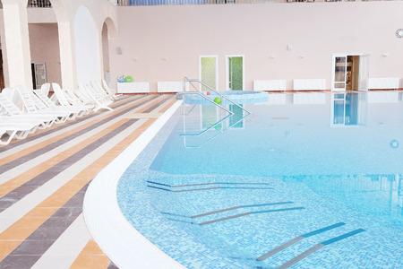 Interior of public swimming poolのeditorial素材