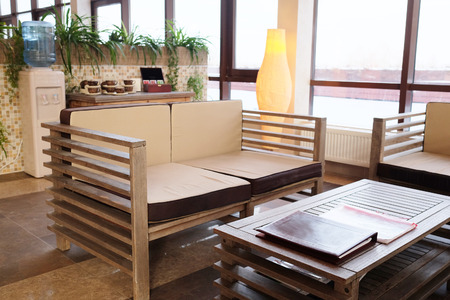 Modern hotel lobbyのeditorial素材