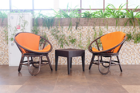 Interior of spa salon waiting roomのeditorial素材