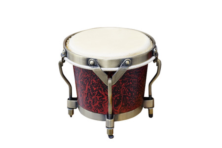 Latin percussion, Bongos isolate on white backgroundの写真素材