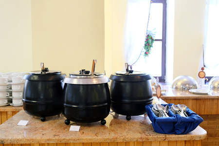 Buffet style - choice of soupのeditorial素材