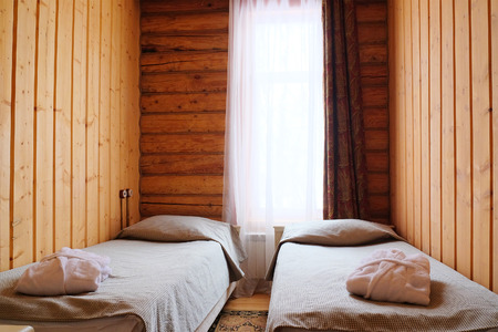 Bedroom in a country houseのeditorial素材
