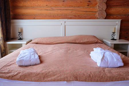 Bedroom in a country houseのeditorial素材