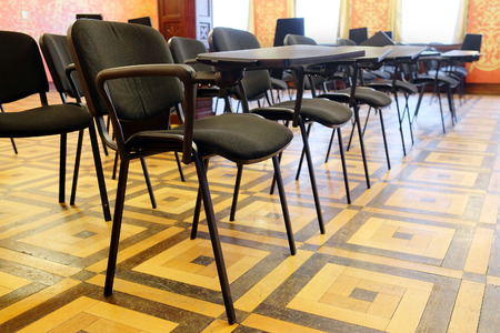 Chairs in the conference hallのeditorial素材