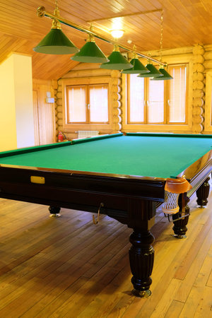 large green pool table