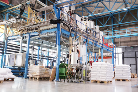 Interior plant for the production of plasticのeditorial素材