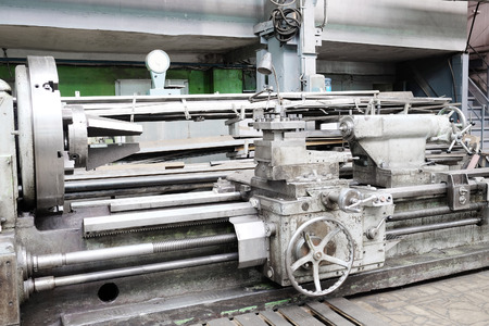 image lathe machine in a workshopのeditorial素材
