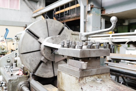 image lathe machine in a workshopのeditorial素材