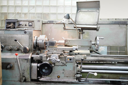 image lathe machine in a workshopのeditorial素材