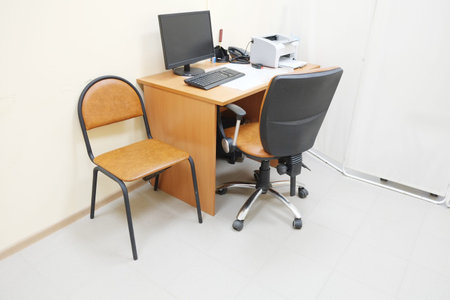 The image of an empty doctor's room