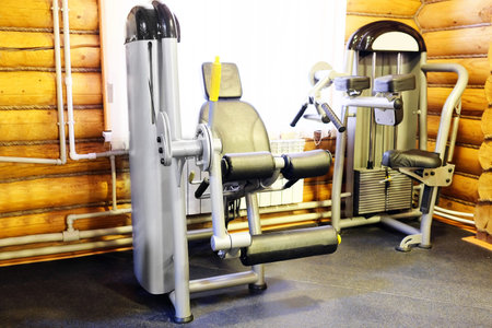 Fitness club gym with sport equipment