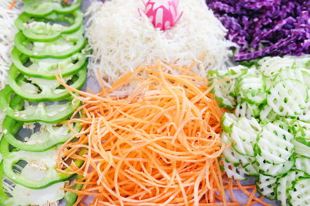 The image of a vegetables on a counterの写真素材