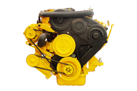 Boat engine under the white backgroundの写真素材