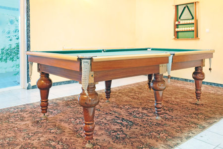 Green billiard tables