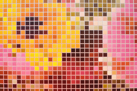 Multicolor square mosaic backgroundの写真素材