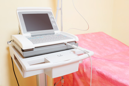 Ultrasound apparatus in a consulting roomの写真素材