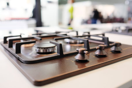 Close up image of the gas stove