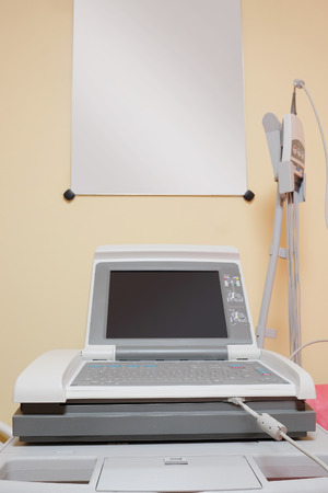 Ultrasound apparatus in a consulting roomの写真素材