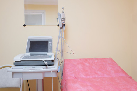 Ultrasound apparatus in a consulting roomの写真素材