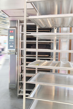 Metal rack for fresh breadの写真素材