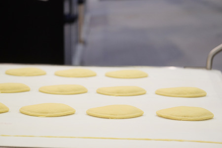 Production line at bakeryの写真素材