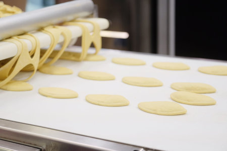 Production line at bakery