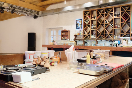 Interior with the image of bar counterの写真素材