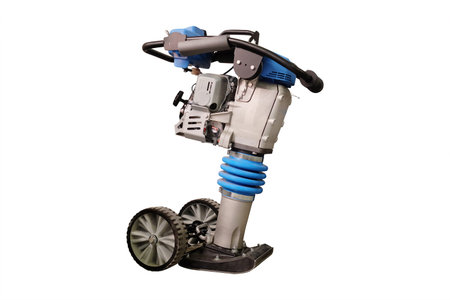 manual road repair machine isolated under the white background