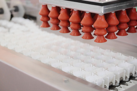Machine for the egg packageの写真素材