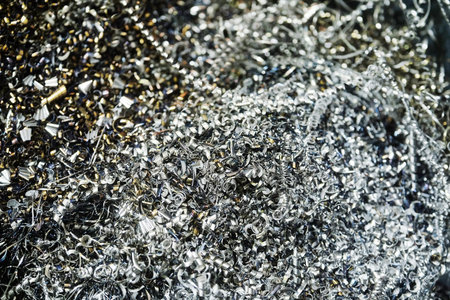 background with the image of metallic shaving