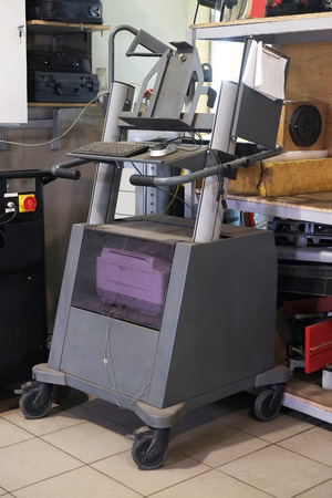Tula, Russia, June, 5, 2015: Cars in a dealer repair station in Tula, Russiaのeditorial素材