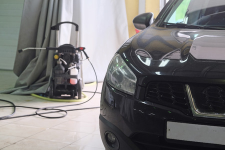 Serpuhov, Russia, June, 23, 2015: Cars in a dealer repair station in Serpuhov, Russiaのeditorial素材