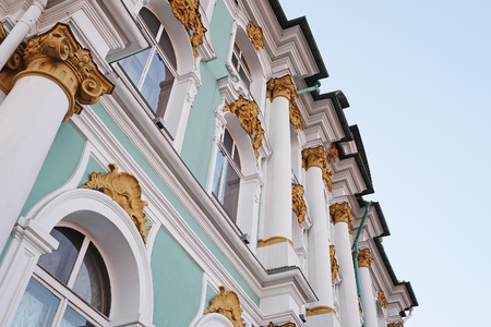 The building of Hermitage and Winter Palace in St. Petersburg, Russiaのeditorial素材
