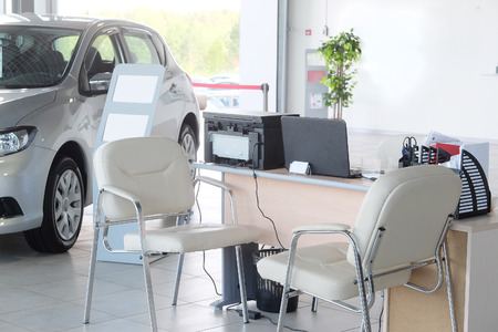 Serpuhov, Russia, June, 23, 2015: Cars in a dealer repair station in Serpuhov, Russiaのeditorial素材