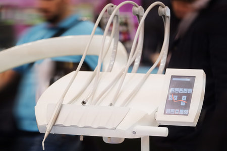 The image of a dental drilling machine