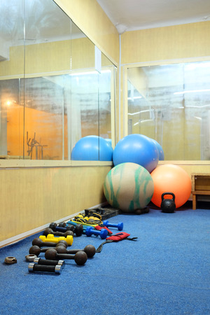 Interior of a fitness hallの写真素材