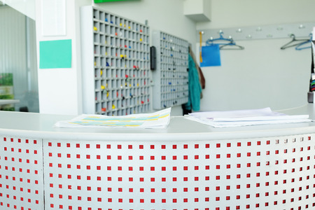 The image of a reception deskのeditorial素材